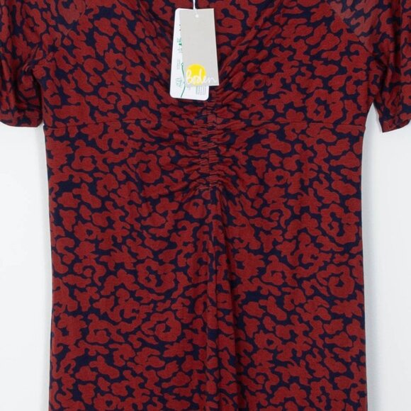 Boden Ruched Front Jersey Midi Dress Womens Size 8R NWT - Picture 6 of 12